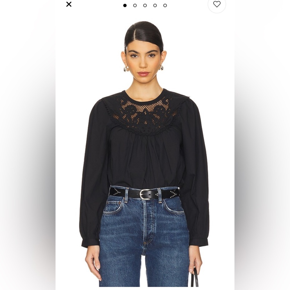 Cleobella Black Lace Blouse